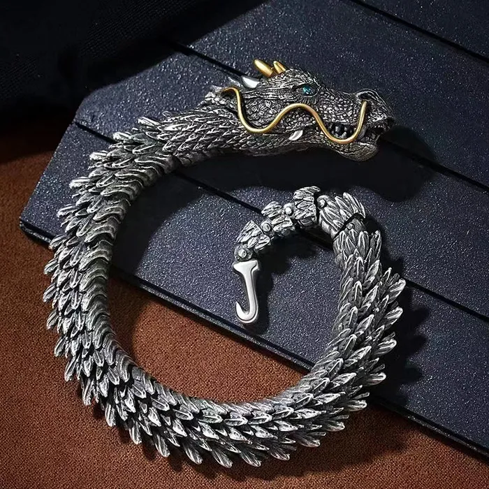 Men Designer Bracelets Dragon Crest Bracelet
