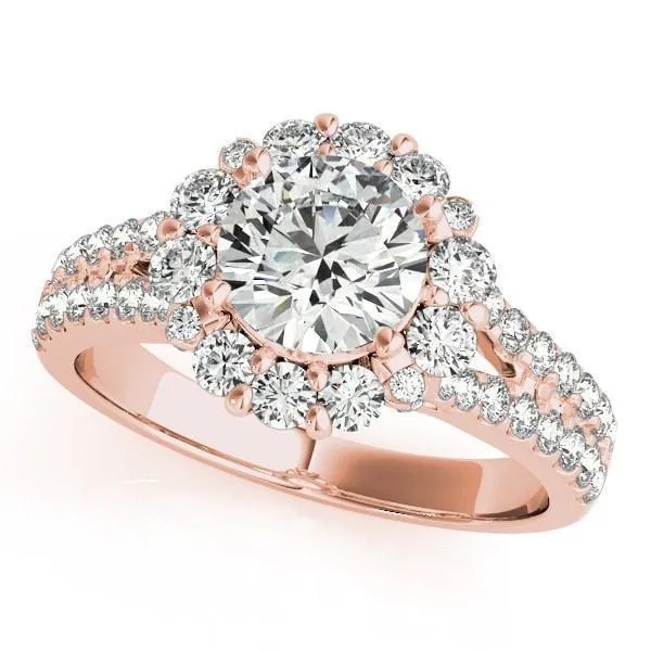 Rings Darla Round Center Stone Diamond Channel Split Shank Under Bezel Cathedral Ring Fire Brilliance 