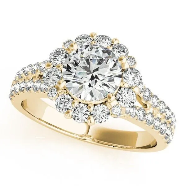 Rings Darla Round Center Stone Diamond Channel Split Shank Under Bezel Cathedral Ring Fire Brilliance 