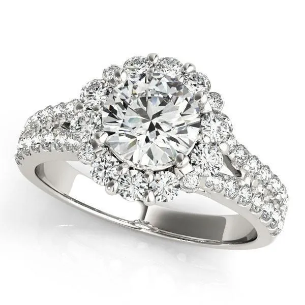 Rings Darla Round Center Stone Diamond Channel Split Shank Under Bezel Cathedral Ring Fire Brilliance 