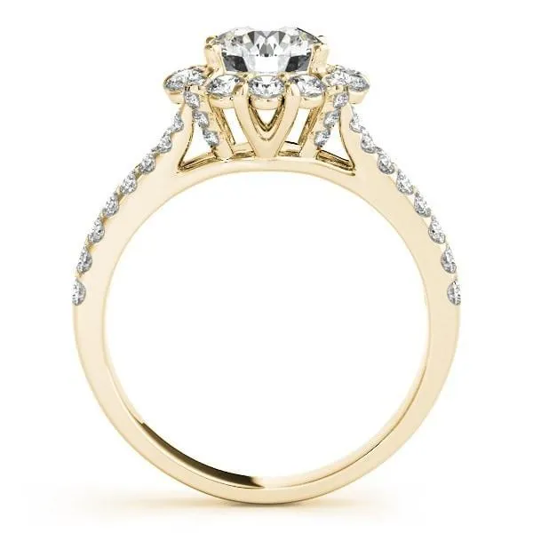 Rings Darla Round Center Stone Diamond Channel Split Shank Under Bezel Cathedral Ring Fire Brilliance 