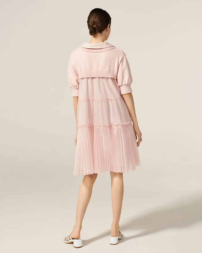 Rings Powder Pink Forest Hills Knit Dress ADEAM
