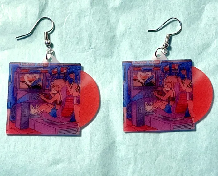 Earrings Sam Makes Things Beach Bunny Good Girls Dont Get Used Vinyl Single Handmade Earrings