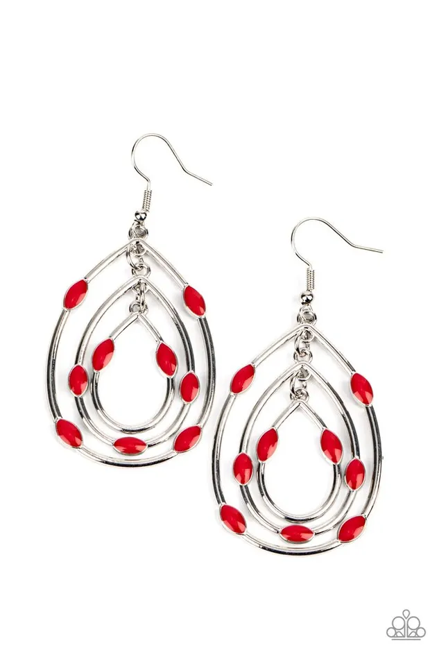 Paparazzi Earring Rippling Rapport Red Paparazzi Jewelry Earrings Paparazzi Earring Rippling Rapport Red Paparazzi Jewelry Earrings