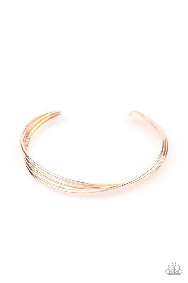 Paparazzi Jewelry Bracelets Paparazzi Bracelet Bringing Basics Back Rose Gold