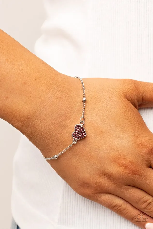 Paparazzi Jewelry Bracelets Paparazzi Bracelet Heartachingly Adorable Red