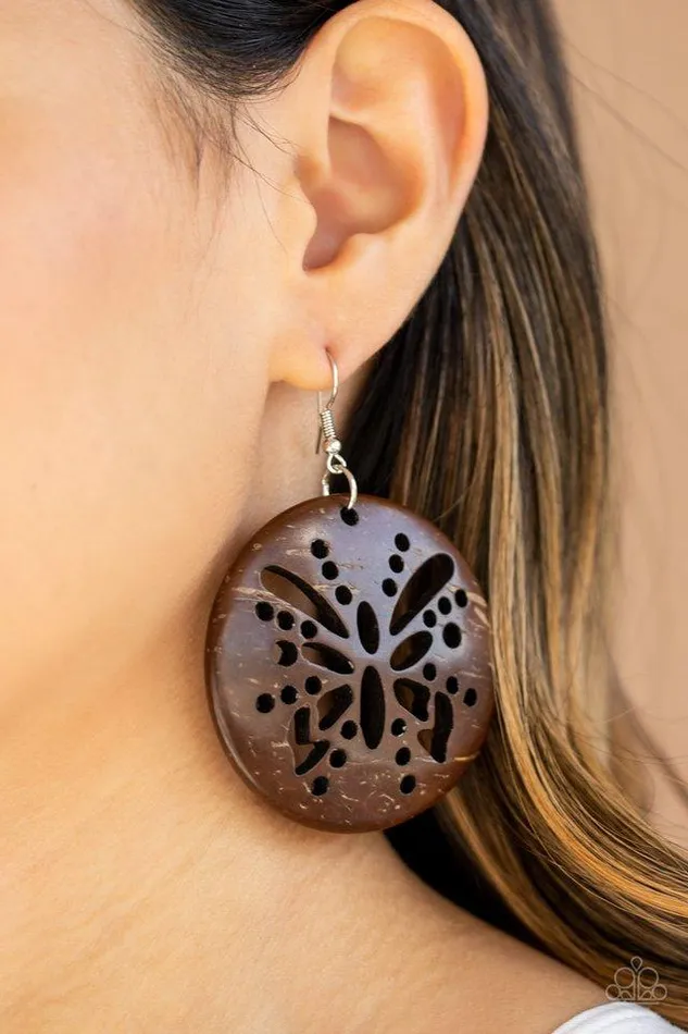 Paparazzi Jewelry Earrings Paparazzi Earring Bali Butterfly Brown