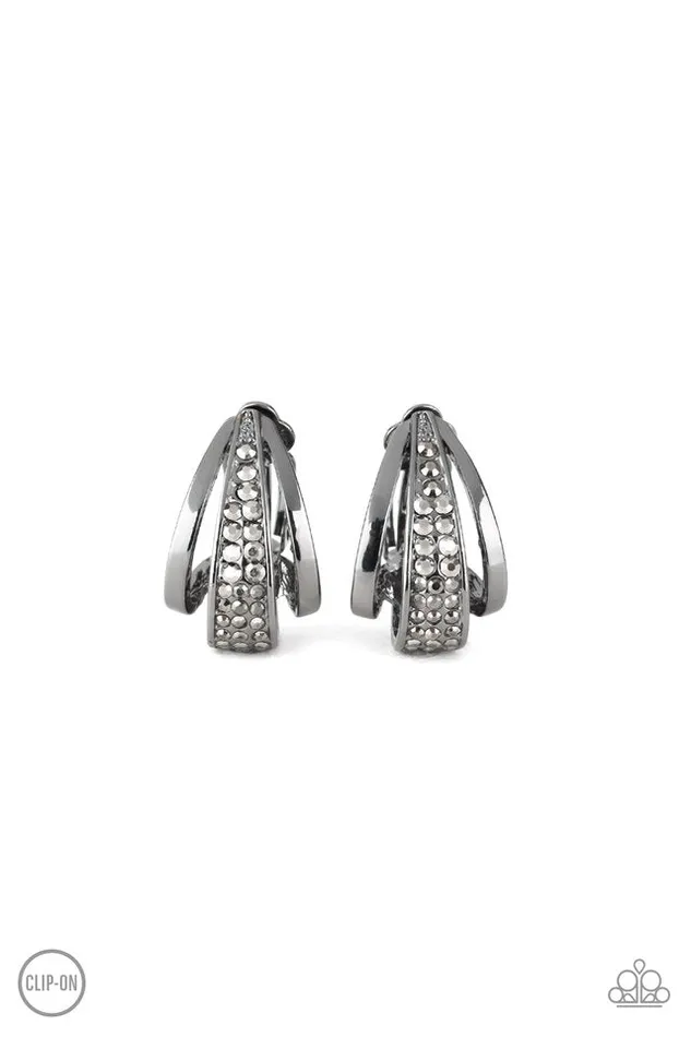 Paparazzi Jewelry Earrings Paparazzi Earring Bank Night Black