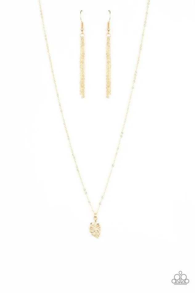 Paparazzi Jewelry Necklaces Paparazzi Necklace Palm Tree Retreat Gold