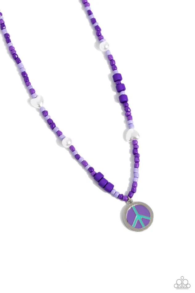 Paparazzi Jewelry Necklaces Paparazzi Necklace Pearly Possession Purple