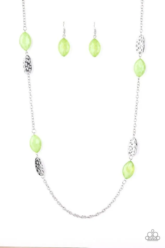 Paparazzi Necklace Beachfront Beauty Green Paparazzi Jewelry Necklaces