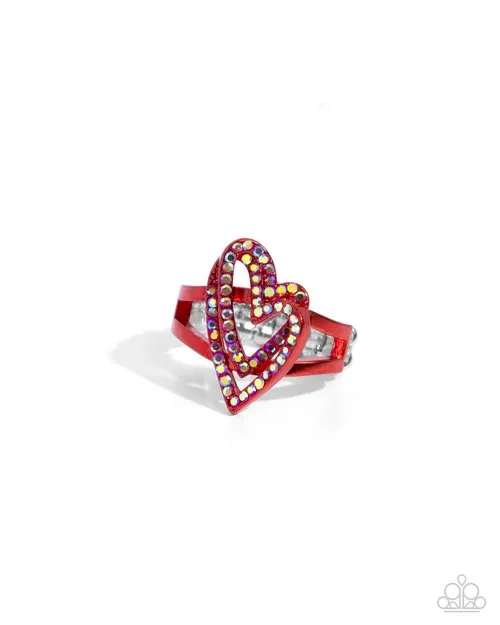 Paparazzi Ring Hybrid Heart Red Paparazzi Jewelry Rings Paparazzi Ring Hybrid Heart Red Paparazzi Jewelry Rings