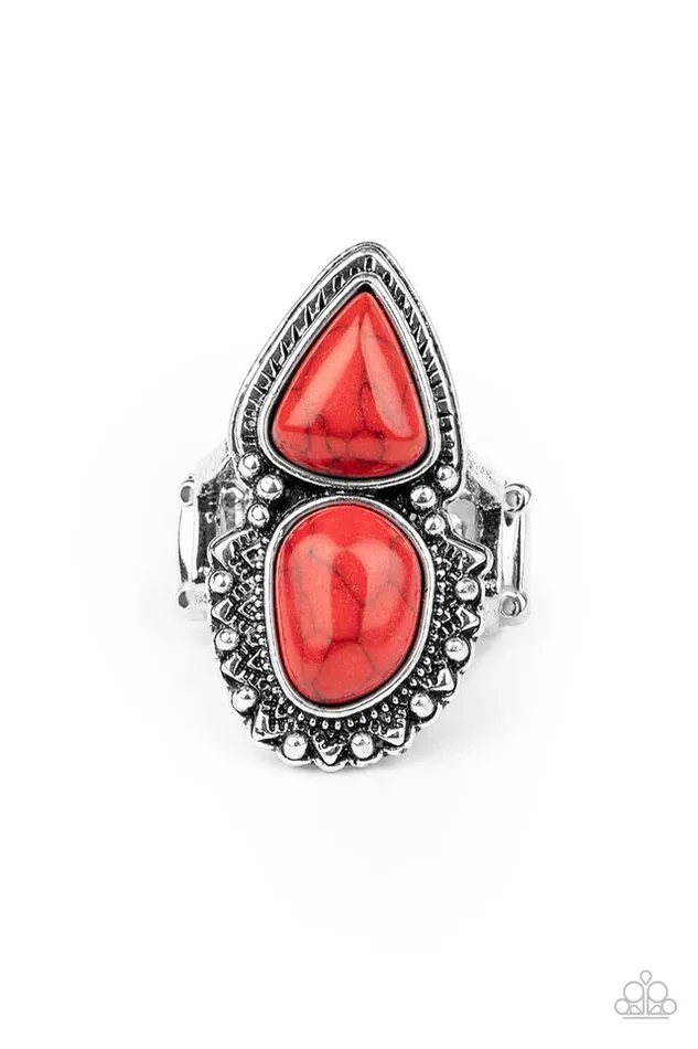 Paparazzi Ring Mojave Mosaic Red Paparazzi Jewelry Rings Paparazzi Ring Mojave Mosaic Red Paparazzi Jewelry Rings