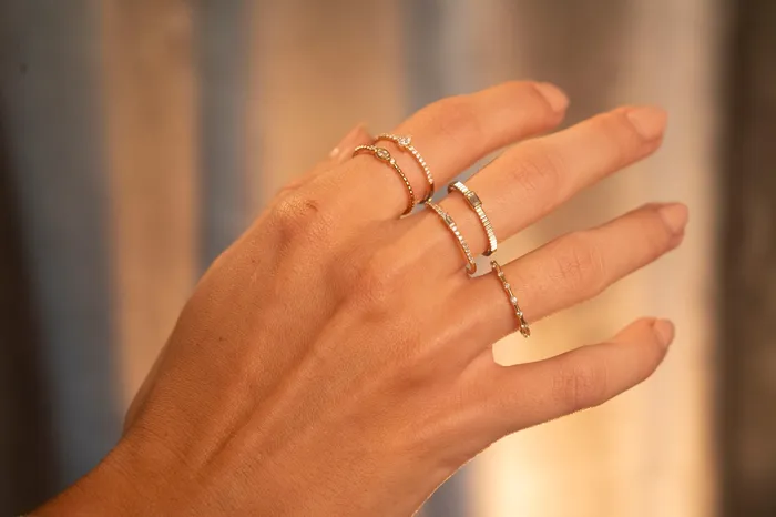 RG Rings 14k Diamond Baguette Pave Ring