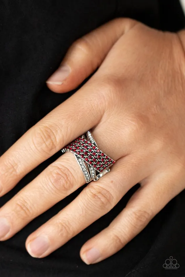 Rings Paparazzi Jewelry Paparazzi Ring Classic Crossover Red
