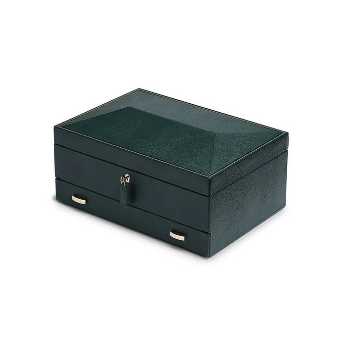Wolf British Racing Green 10 Piece Watch Box With Storage Wolf Designs Watches
