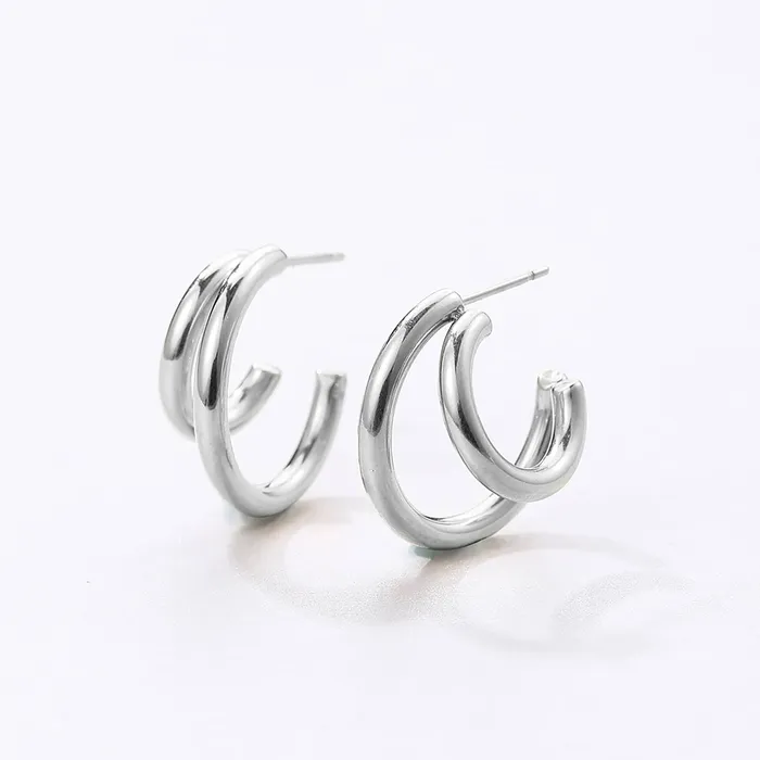 Double Side Hoop Earrings Hey Happiness Earrings