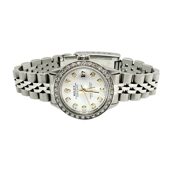 GB Watches Ss White Diamond Dial Bezel Jubilee Rolex Datejust Lady Watch