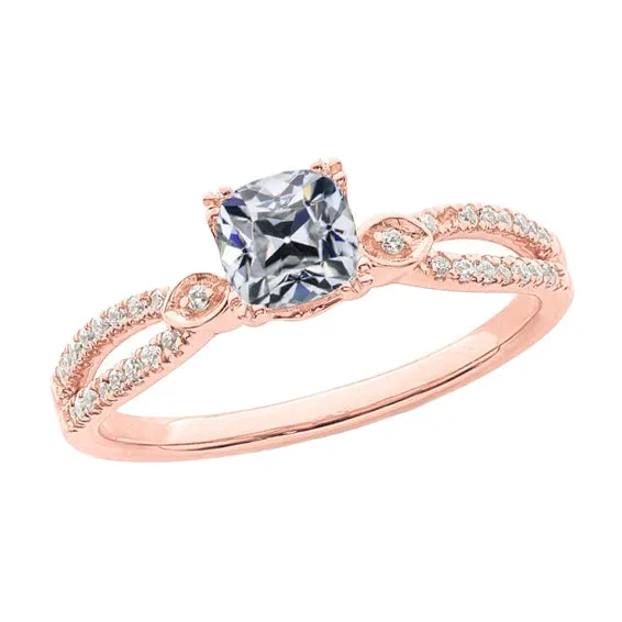 HarryChadEntcom Rings Cushion Old Miner Genuine Natural Earth Mined Diamond Ring Triple Prong Split Shank 350 Carats