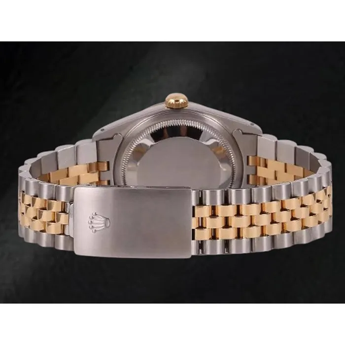HarryChadEntcom Rings Rolex Datejust 36 mm Pink Mother Of Pearl Diamond Dial Two Tone Watch
