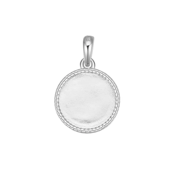 Necklaces Hey Happiness Round Rope Pendant Necklace Sterling Silver