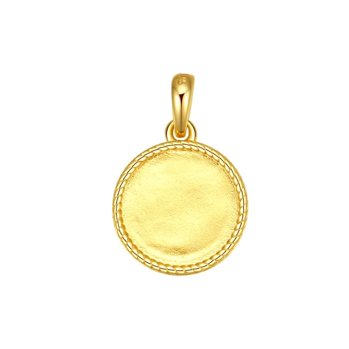 Necklaces Hey Happiness Round Rope Pendant Necklace Sterling Silver