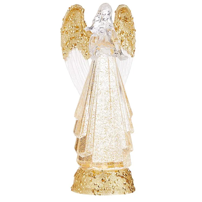 Raz Imports Star Of Wonder 13 Lighted Angel with Gold Swirling Glitter Raz Imports Necklaces