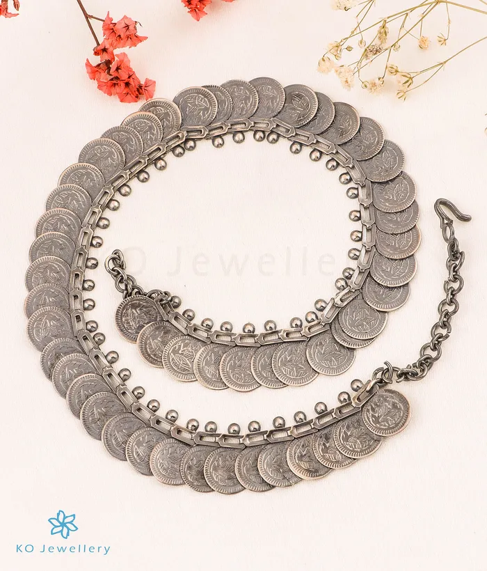 The Bhagya Silver Lakshmi Kasumala Coin Necklace Medium Silversmith Necklaces