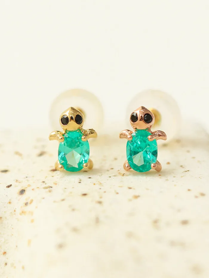 14K Gold Cubic Turtle Cartilage Earring 20G MinimalBijoux Earrings
