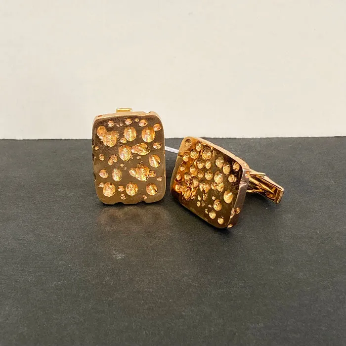 14K Gold Cufflink Pair Moriartys Gem Art PreStyled Sets
