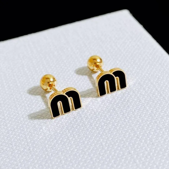 Earrings Letter M Charm Stainless Steel Earrings Mabel Love Boutique