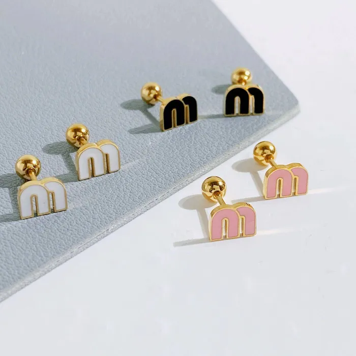 Earrings Letter M Charm Stainless Steel Earrings Mabel Love Boutique