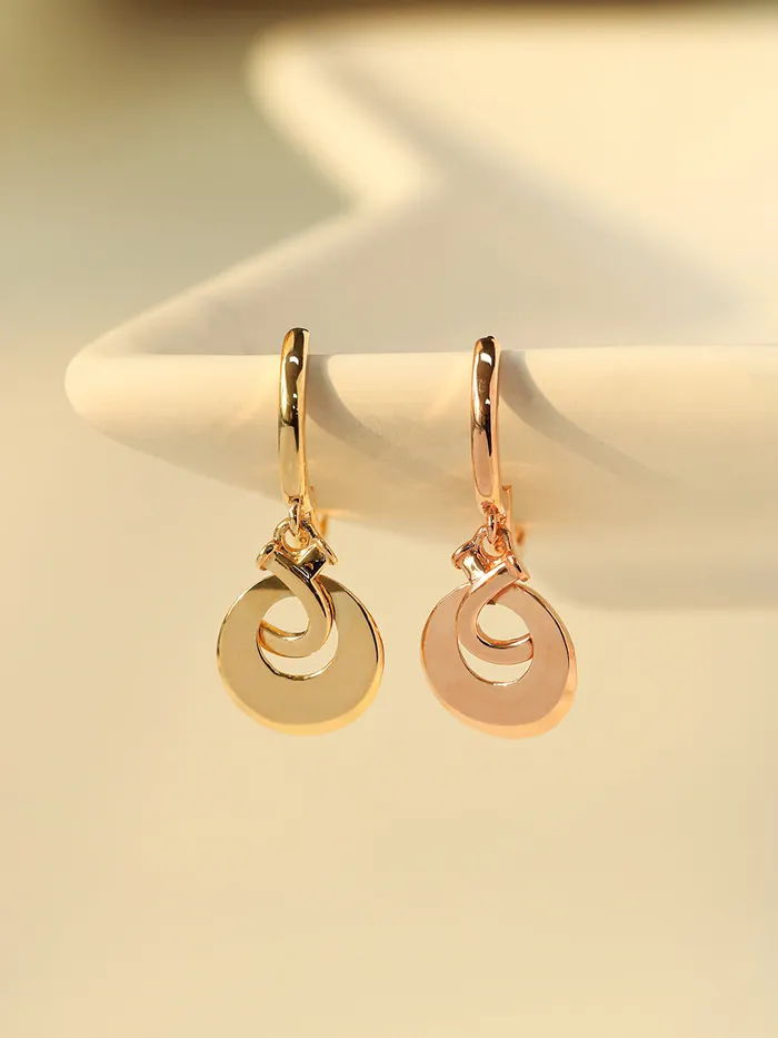 Earrings MinimalBijoux 14K 18K Gold Twist Waterdrop Cartilage Hoop Earring