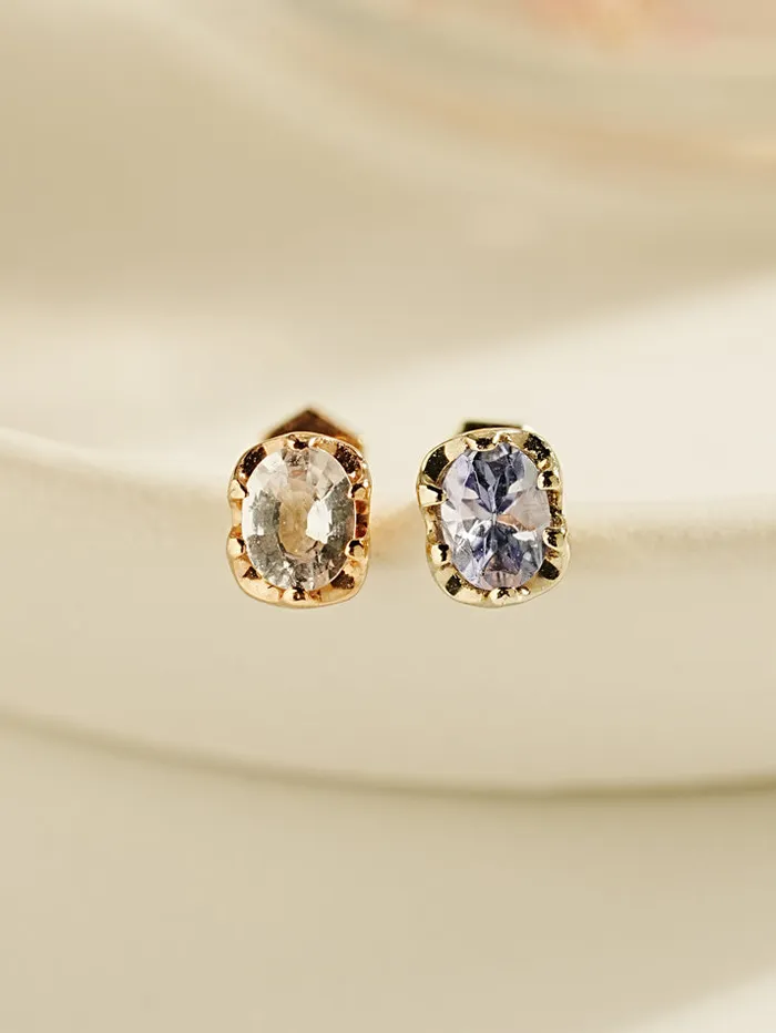 Earrings MinimalBijoux 14K Gold Candy Oval Cartilage Earring 18G