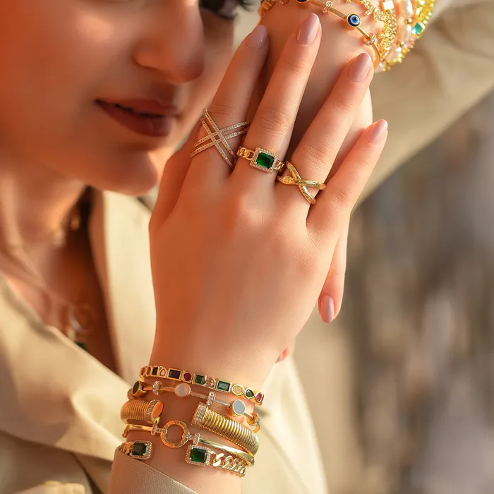 Emerald Stone Ring Upakarna Rings
