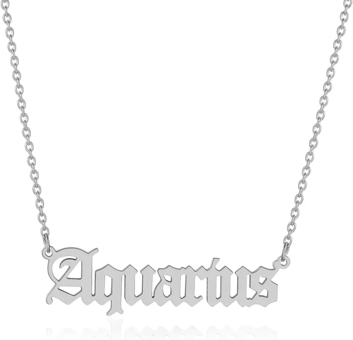 Mabel Love Boutique Necklaces Old English Zodiac Necklace