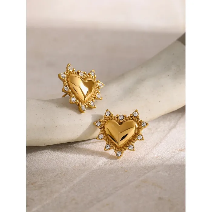 Mabel Love Co Earrings HeartShaped Stud Earrings