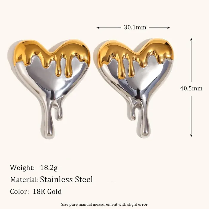 Melting Heart Stud Earrings Mabel Love Co Earrings