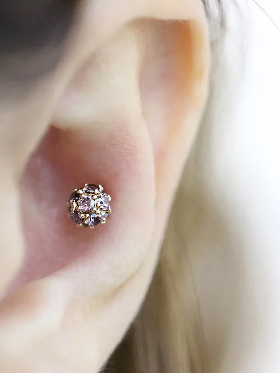MinimalBijoux PreStyled Sets 14K Gold Classic Cubic Ball Piercing 18g