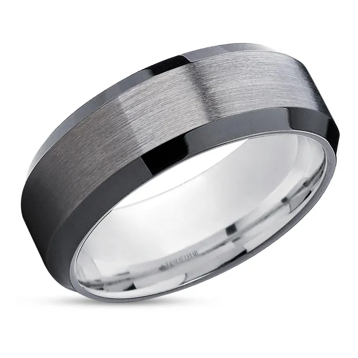 Clean Casting Jewelry Rings Black Tungsten Wedding Band Gunmetal Ring Gunmetal Wedding Ring Gunmetal Band