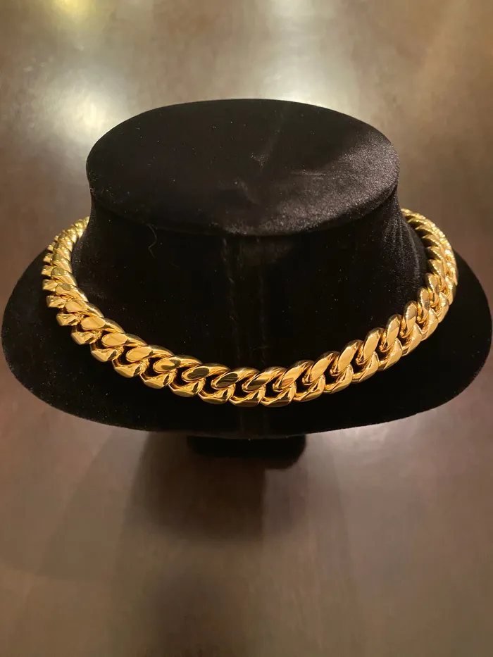 DripGawd Jewelry PreStyled Sets 12mm Miami Cuban Link Chain Yellow Gold
