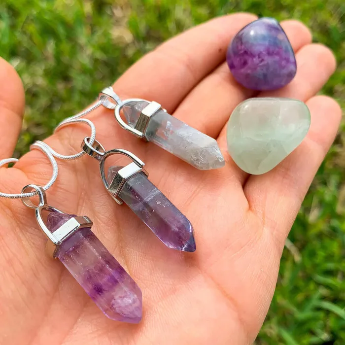 Magic Crystals Necklaces Double Point Gemstone Necklace