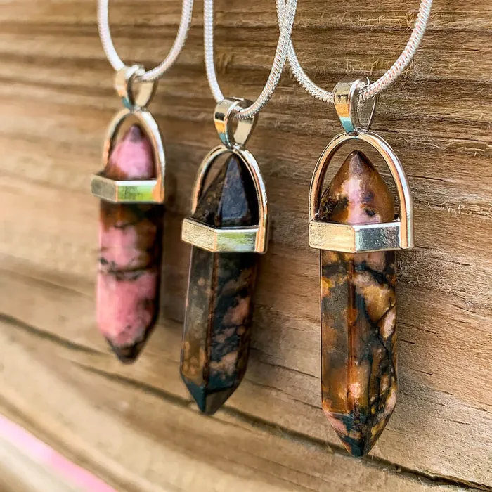 Magic Crystals Necklaces Double Point Gemstone Necklace