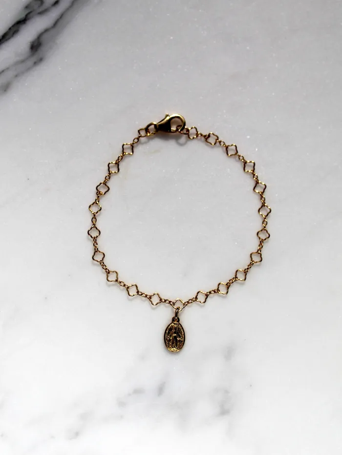 Miraculous Medal Floral Bracelet Set Mommy and Me The Little Catholic Bracelets