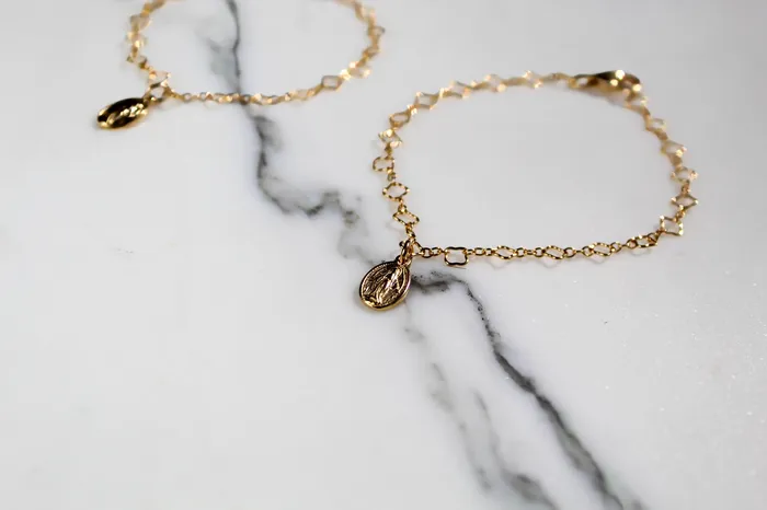 Miraculous Medal Floral Bracelet Set Mommy and Me The Little Catholic Bracelets