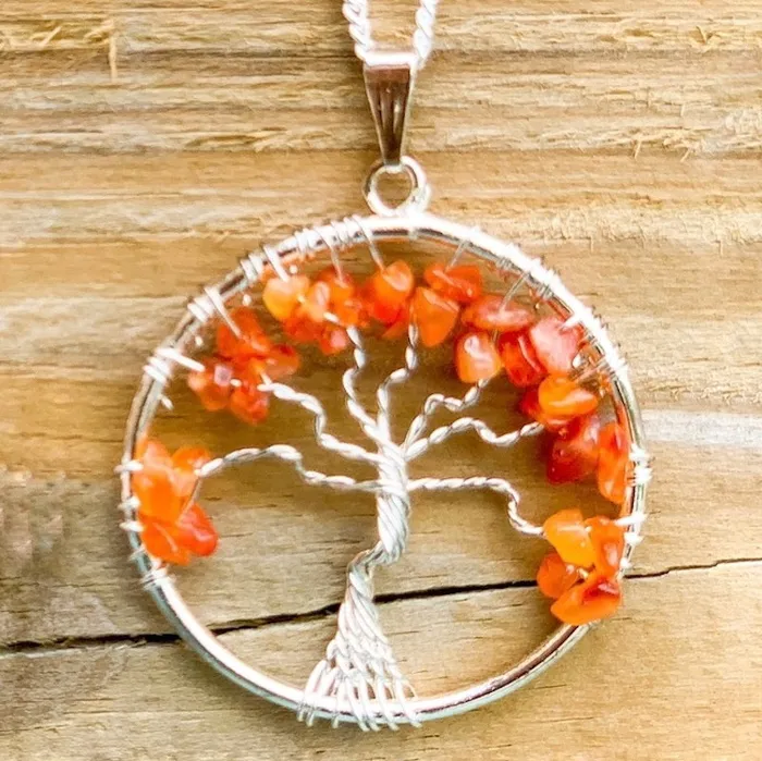 Necklaces Carnelian Pendant Necklace Magic Crystals