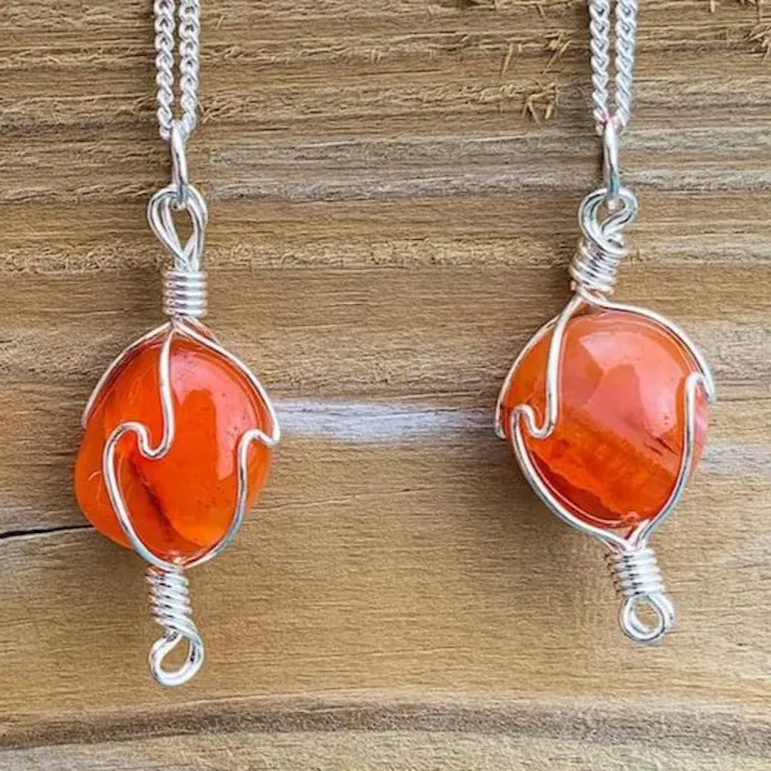 Necklaces Carnelian Pendant Necklace Magic Crystals