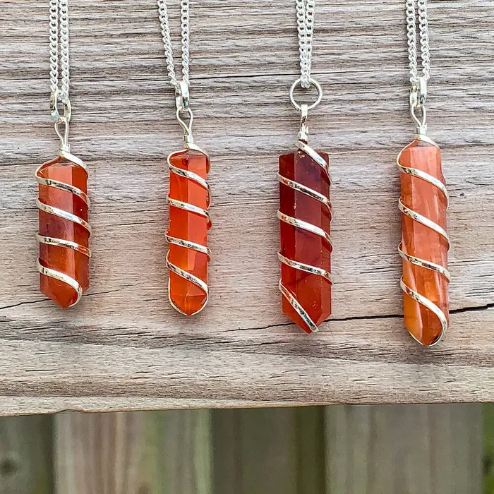 Necklaces Carnelian Pendant Necklace Magic Crystals