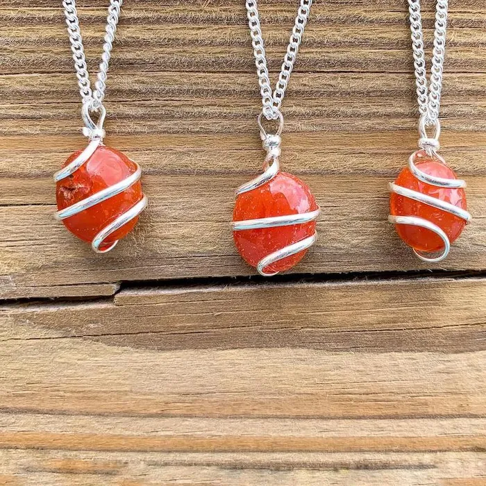 Necklaces Carnelian Pendant Necklace Magic Crystals