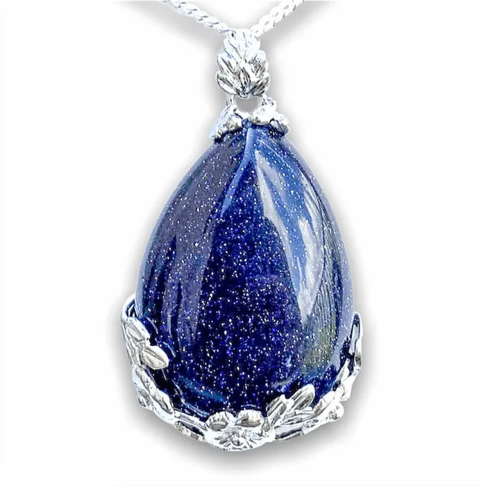 Necklaces Magic Crystals Natural Crystal Tear Drop Flower Necklace